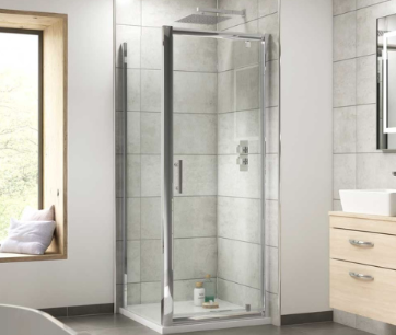 Chrome Complete Square Shower Enclosure